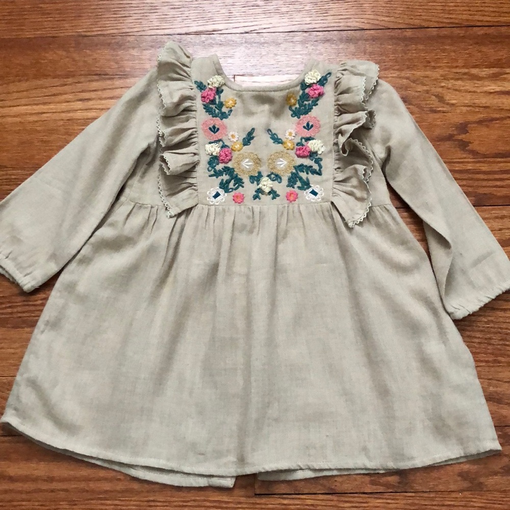 Zara Baby Girl Beautifully Embroidered Dress